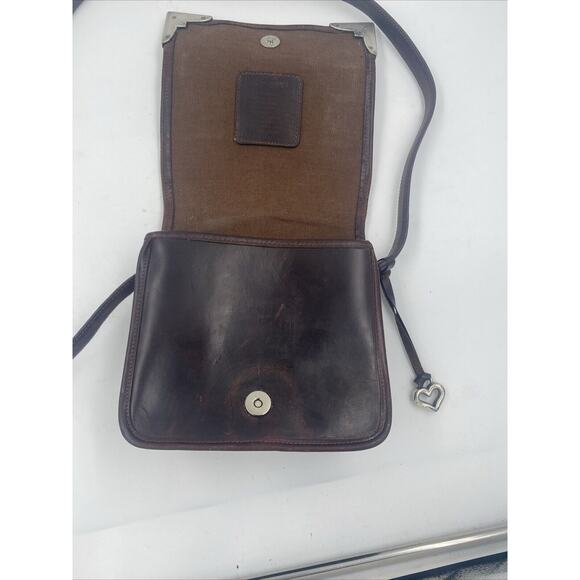 Vintage Brighton Leather Pebbled Brown Croc Embossed Shoulder Bag Purse - Picture 2 of 15